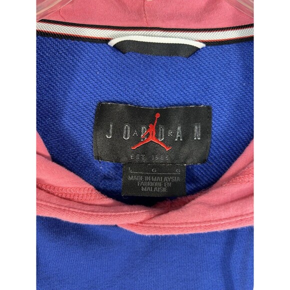 Nike Air Jordan Hoodie Men's Large Colorblock Sweatshirt CV7967-495 - Picture 12 of 13